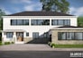 design sketchup 3d facade house model, exterior front elevation render 3d plan